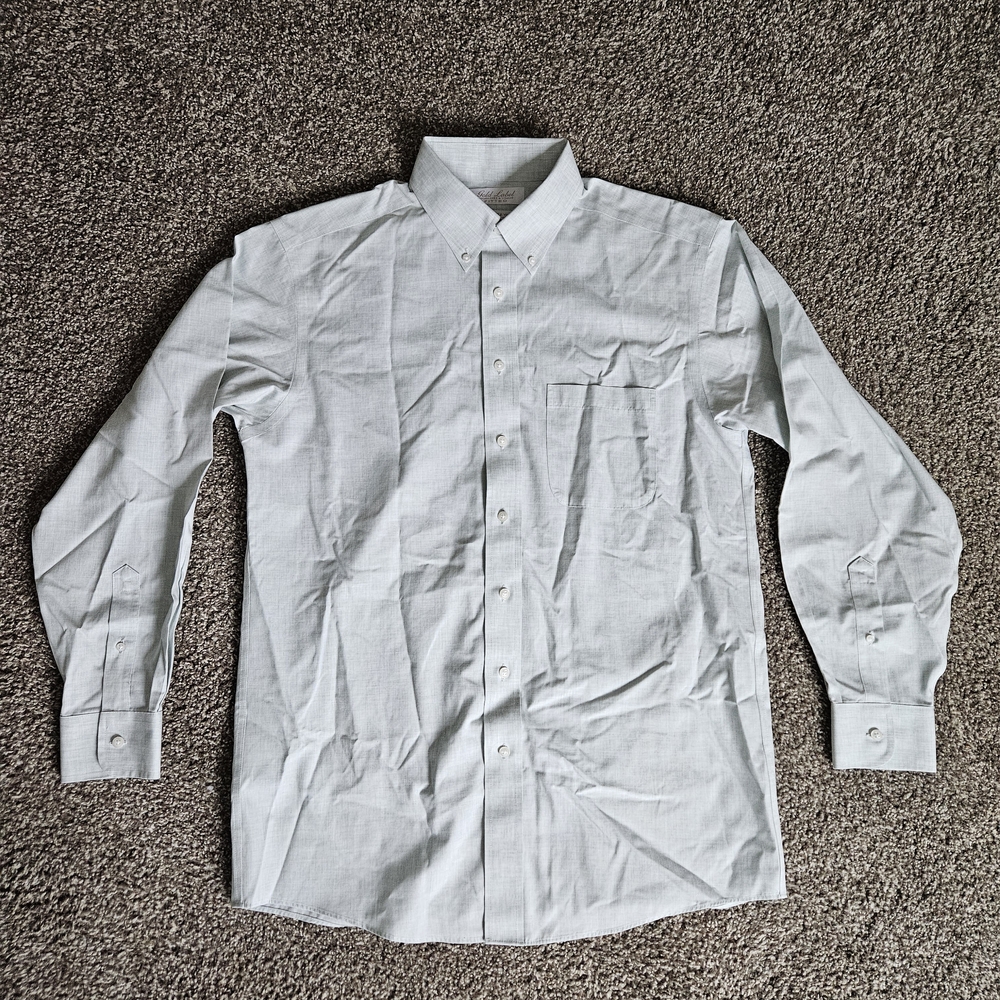 Roundtree & Yorke Gold Label Fitted White Cotton Non Iron E Wash Shirt Mens